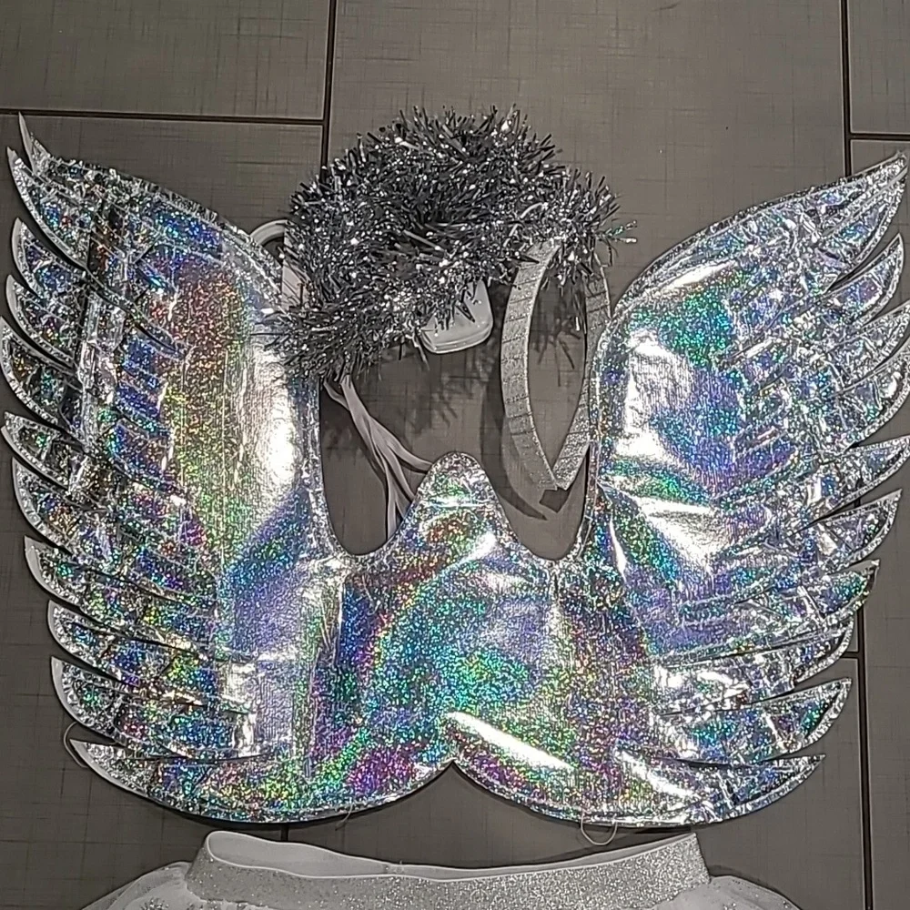 Claire's Angel Skirt, Wings & Halo Headband NWT - Picture 3 of 5